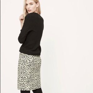 LOFT Snow Leopard/Cheetah Skirt - Size 4